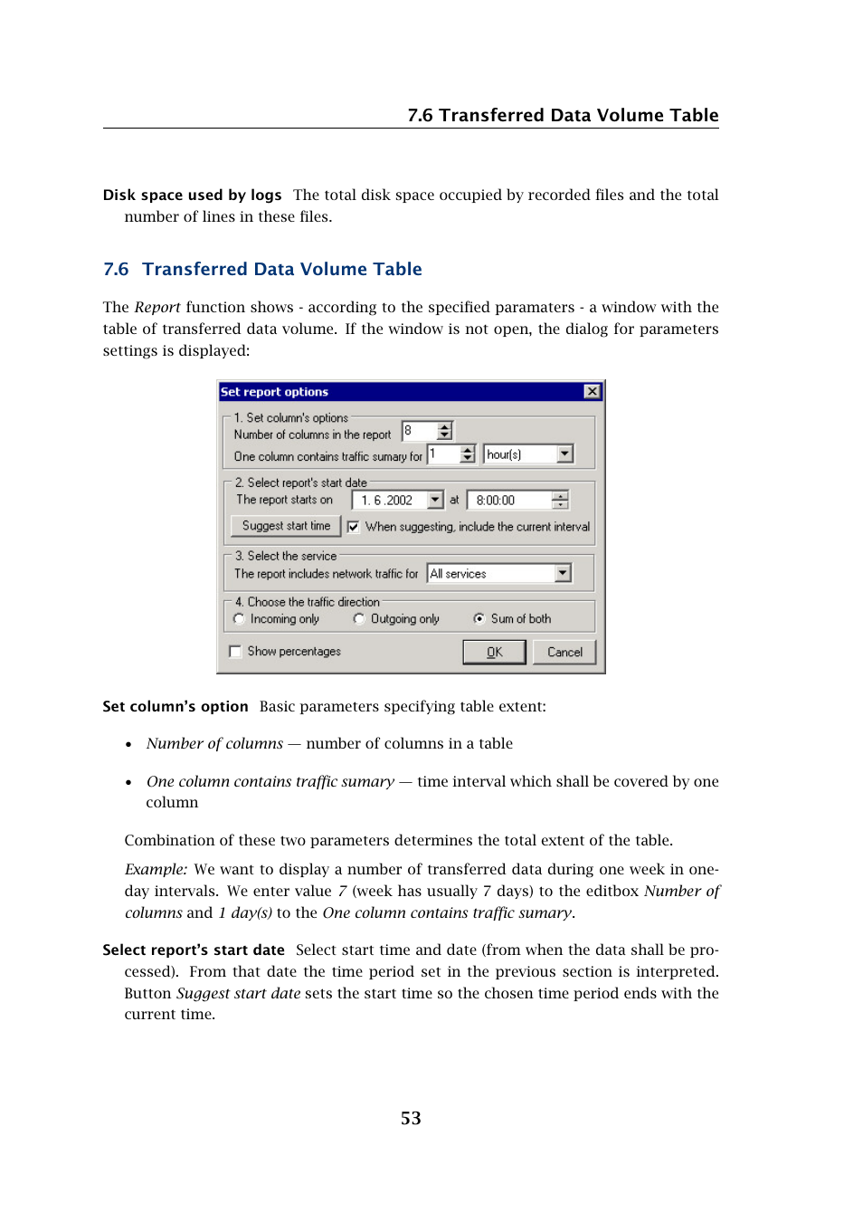 6 transferred data volume table 53, 6 transferred data volume table | Kerio Tech Network Monitor User Manual | Page 53 / 70