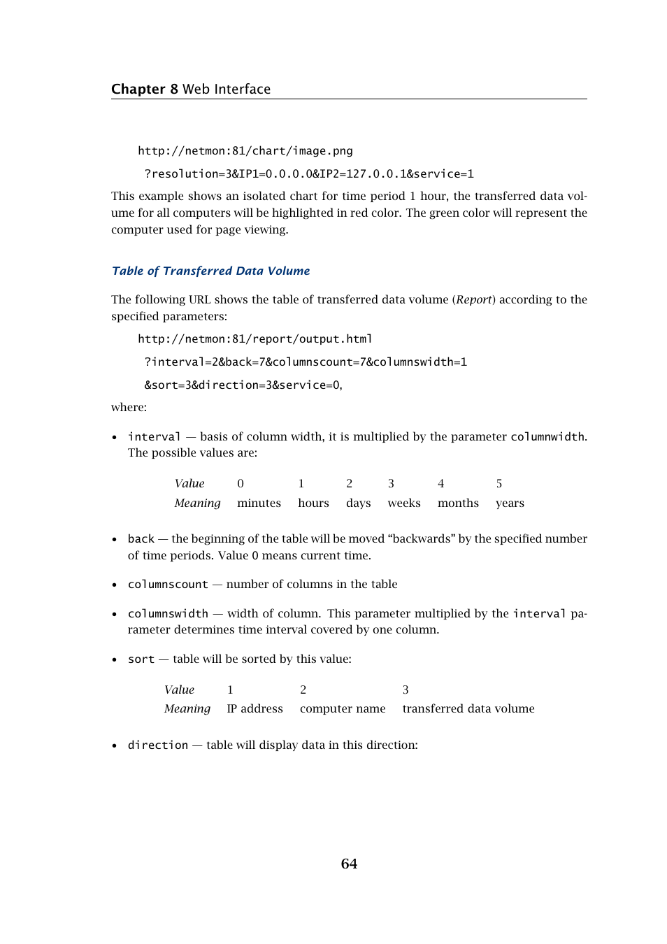 Chapter 8 web interface 64 | Kerio Tech Network Monitor User Manual | Page 64 / 70