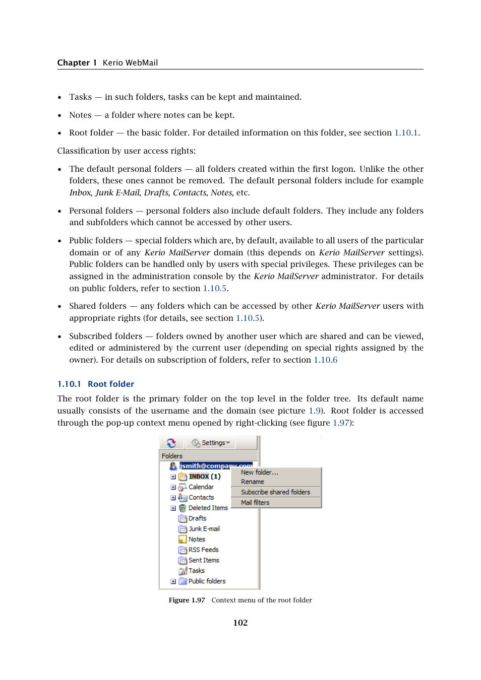 Root folder | Kerio Tech Version 6.5.2 User Manual | Page 102 / 390