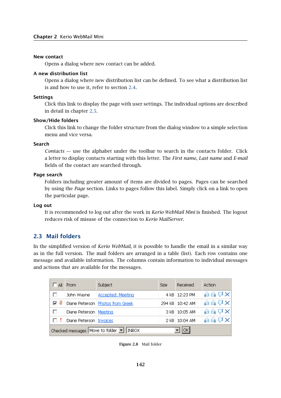 Mail folders, 3 mail folders | Kerio Tech Version 6.5.2 User Manual | Page 142 / 390