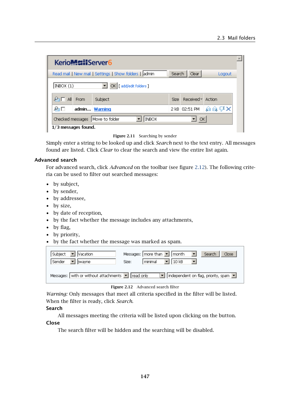 Kerio Tech Version 6.5.2 User Manual | Page 147 / 390