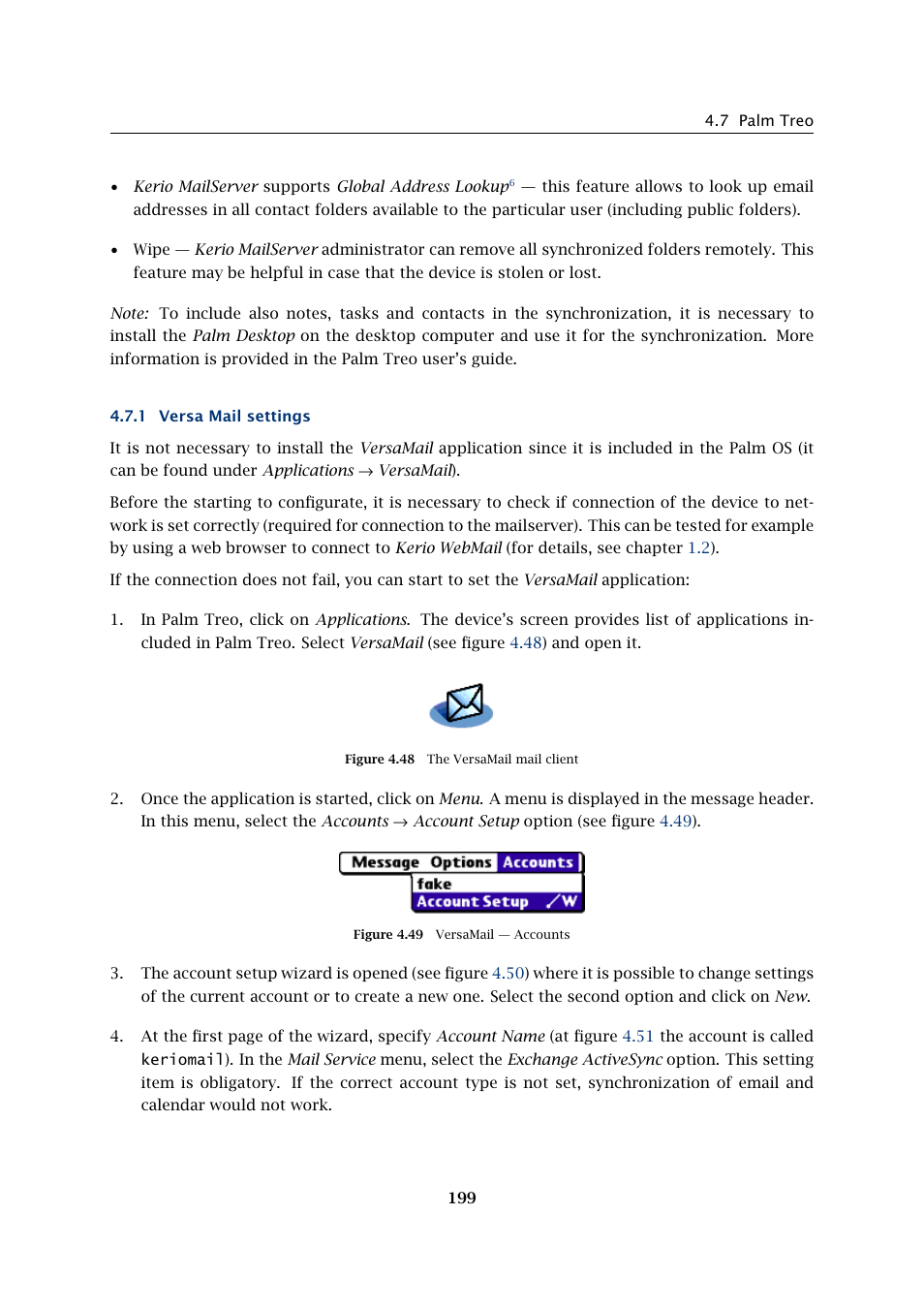 Versa mail settings | Kerio Tech Version 6.5.2 User Manual | Page 199 / 390