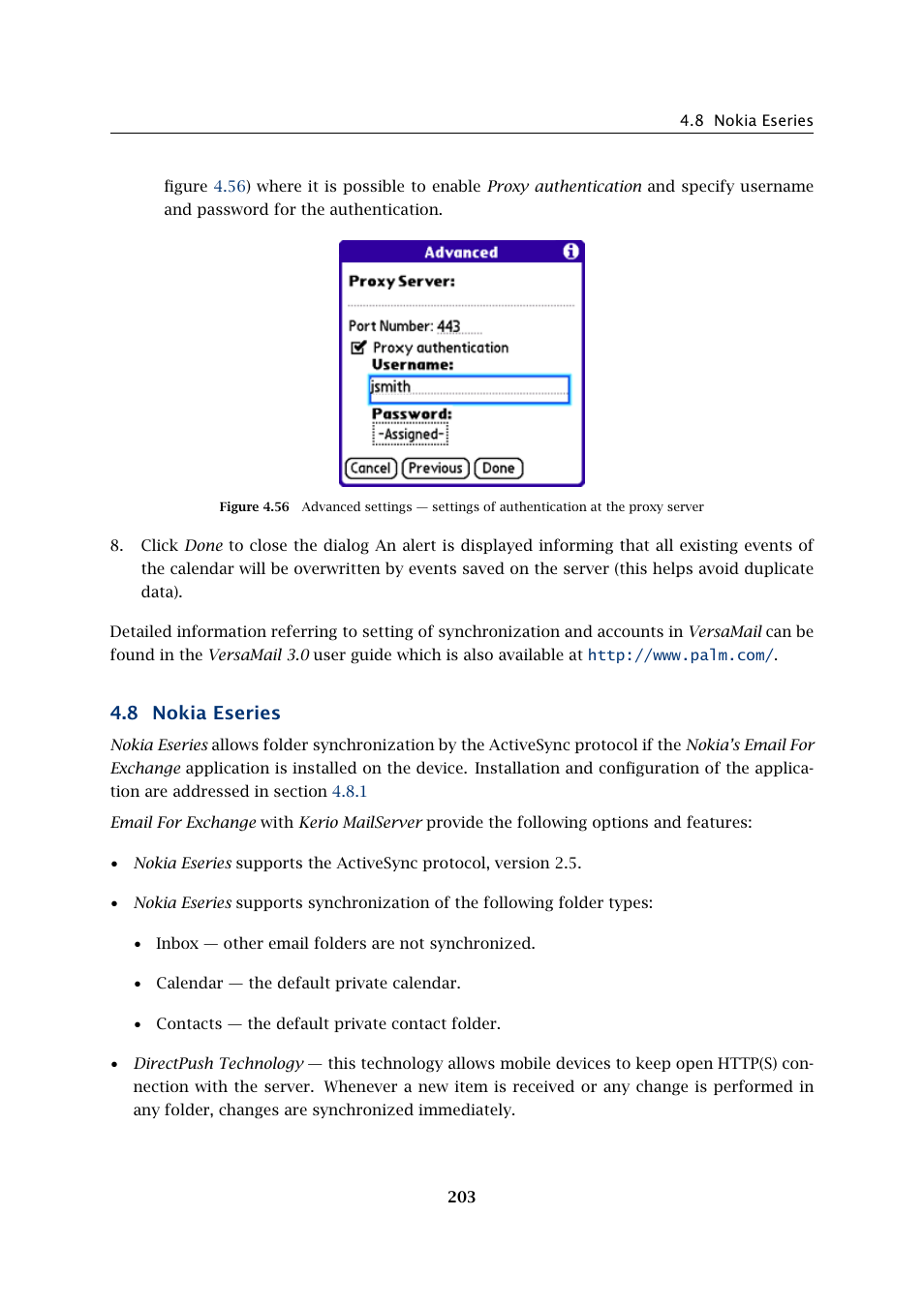Nokia eseries, 8 nokia eseries | Kerio Tech Version 6.5.2 User Manual | Page 203 / 390