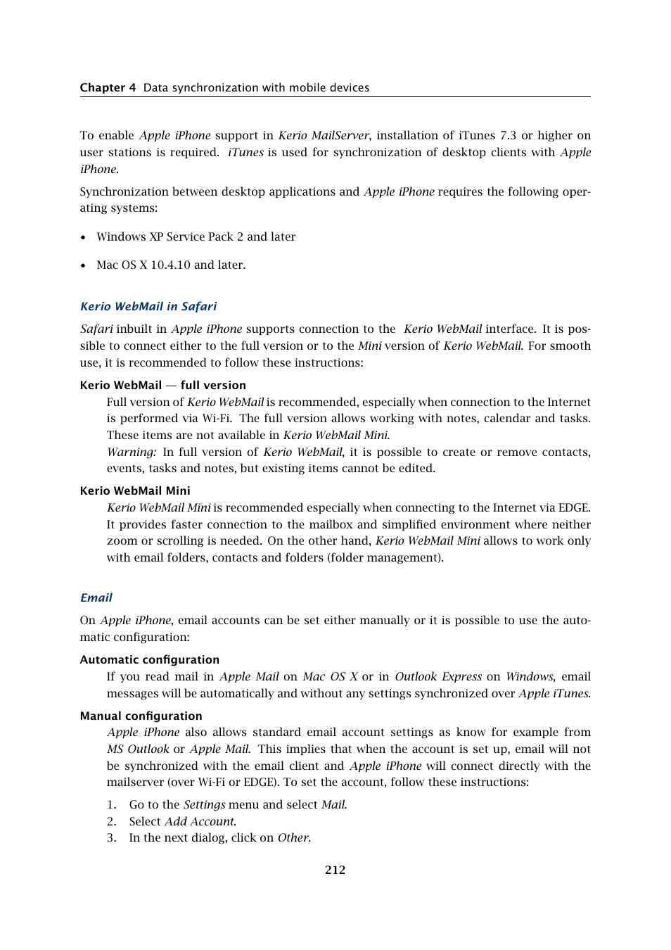 Kerio Tech Version 6.5.2 User Manual | Page 212 / 390