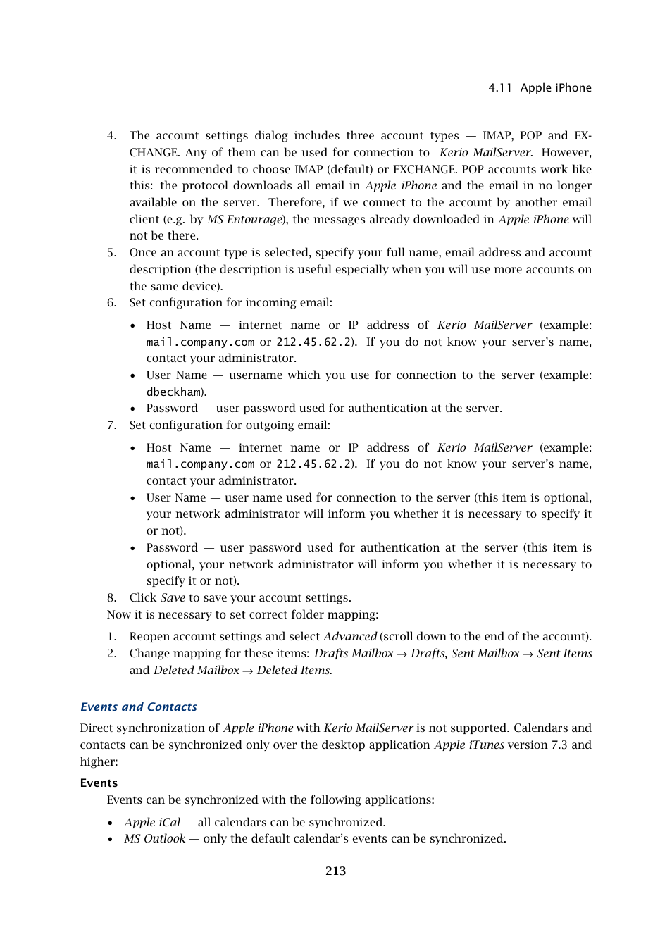 Kerio Tech Version 6.5.2 User Manual | Page 213 / 390