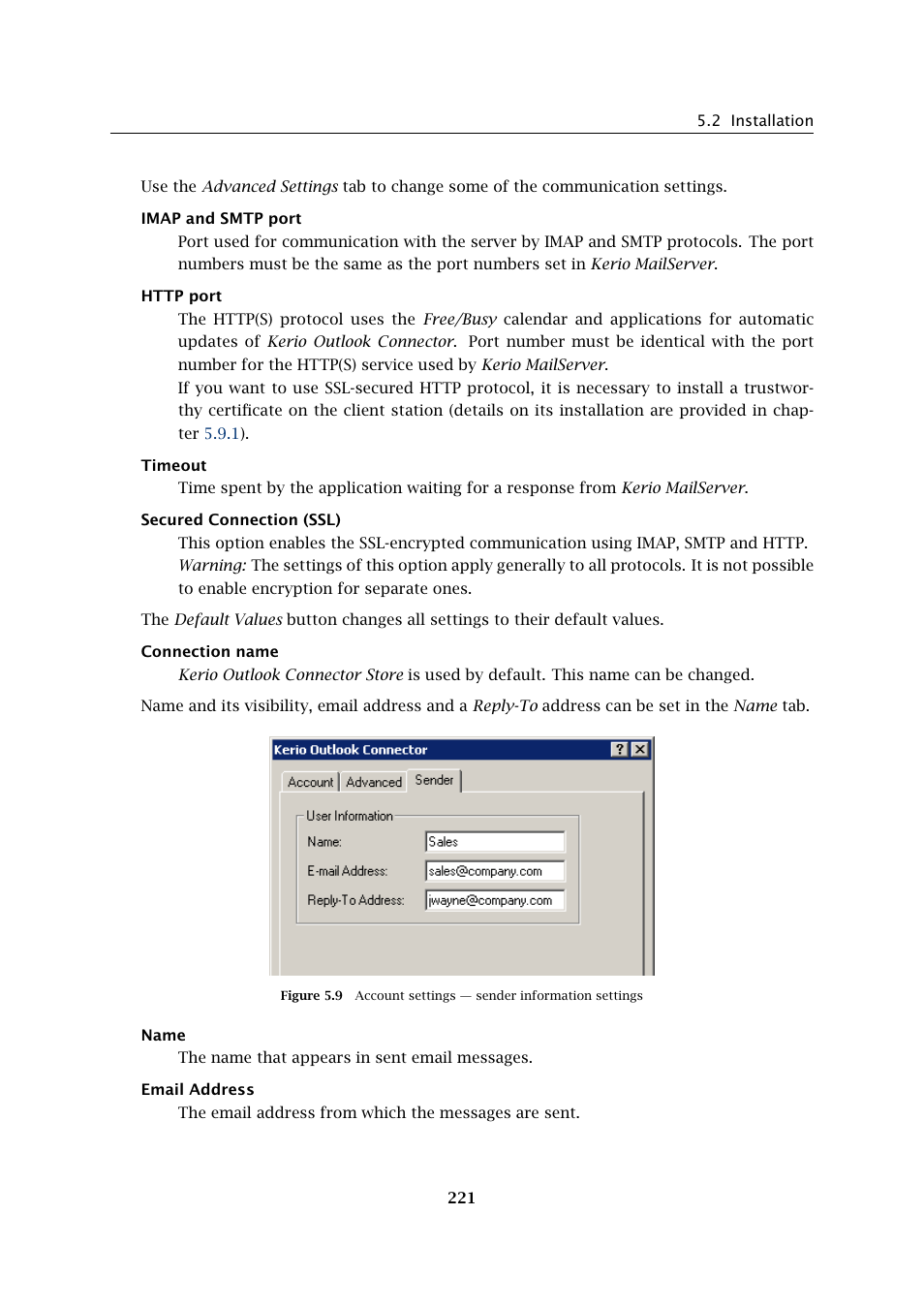 Kerio Tech Version 6.5.2 User Manual | Page 221 / 390
