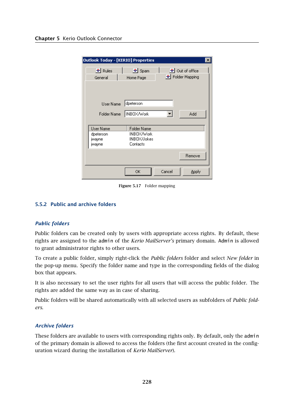 Public and archive folders | Kerio Tech Version 6.5.2 User Manual | Page 228 / 390