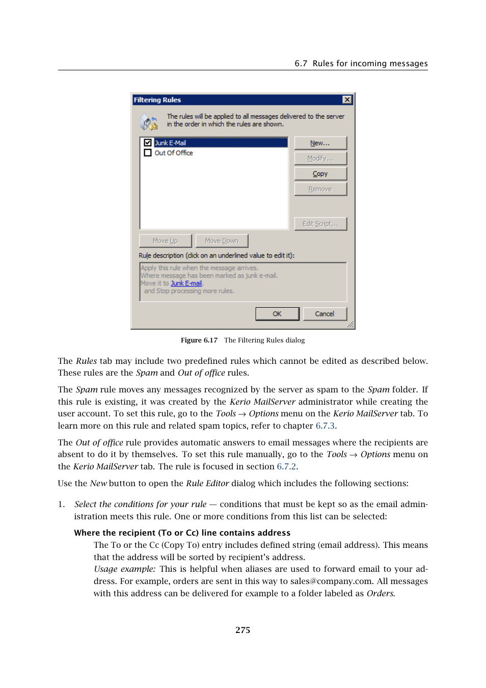 Kerio Tech Version 6.5.2 User Manual | Page 275 / 390