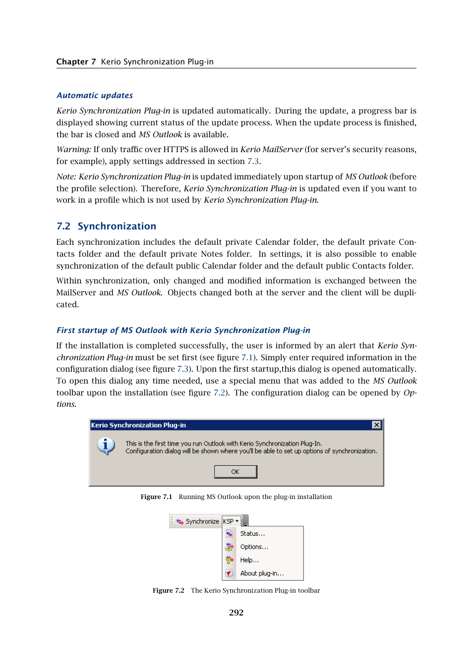 Synchronization, 2 synchronization | Kerio Tech Version 6.5.2 User Manual | Page 292 / 390