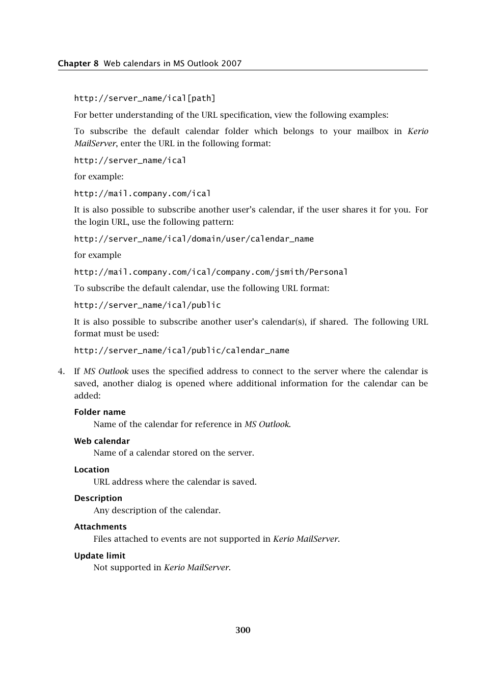 Kerio Tech Version 6.5.2 User Manual | Page 300 / 390
