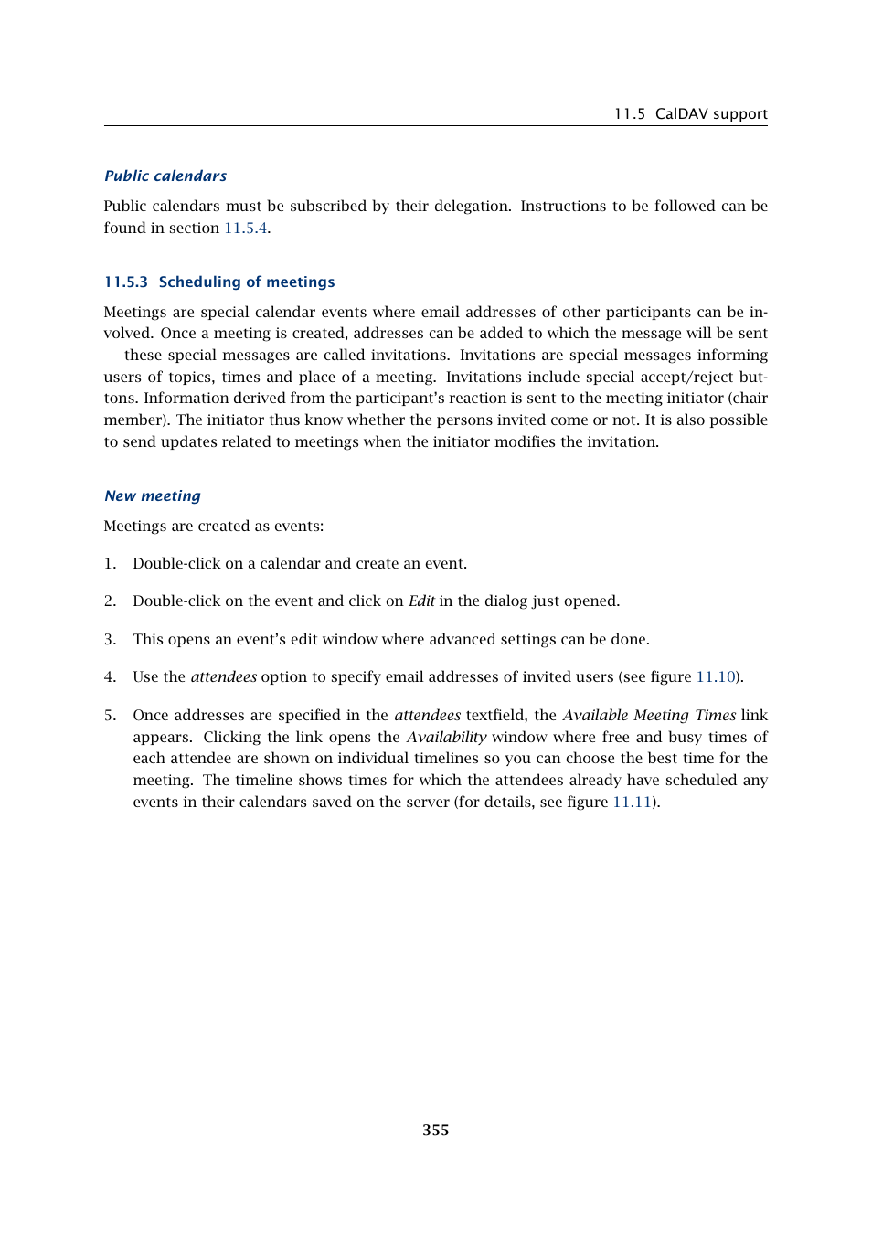 Scheduling of meetings | Kerio Tech Version 6.5.2 User Manual | Page 355 / 390