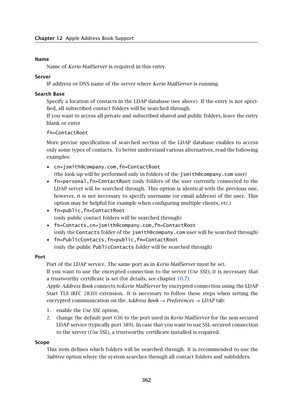 Kerio Tech Version 6.5.2 User Manual | Page 362 / 390