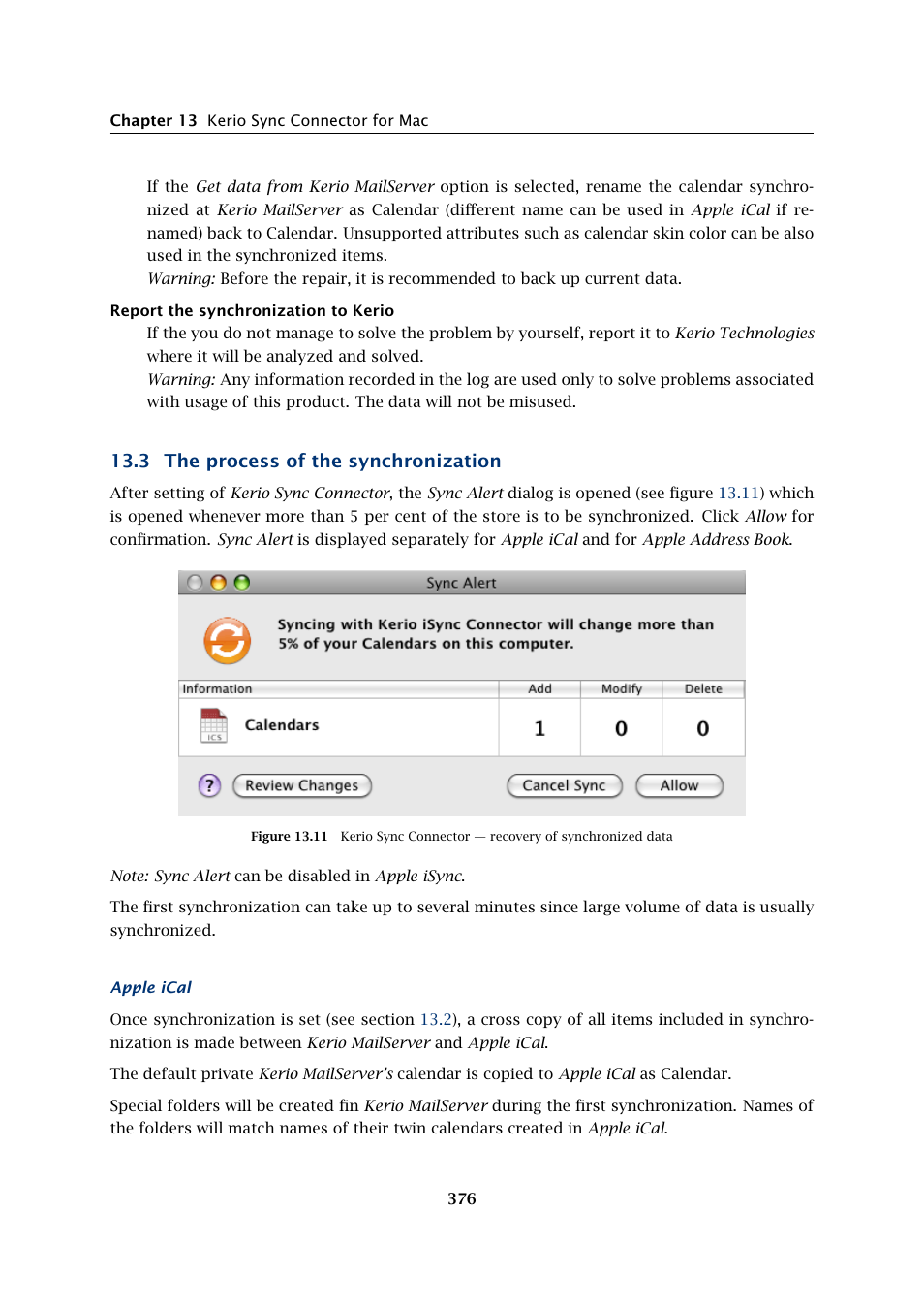 The process of the synchronization, 3 the process of the synchronization | Kerio Tech Version 6.5.2 User Manual | Page 376 / 390