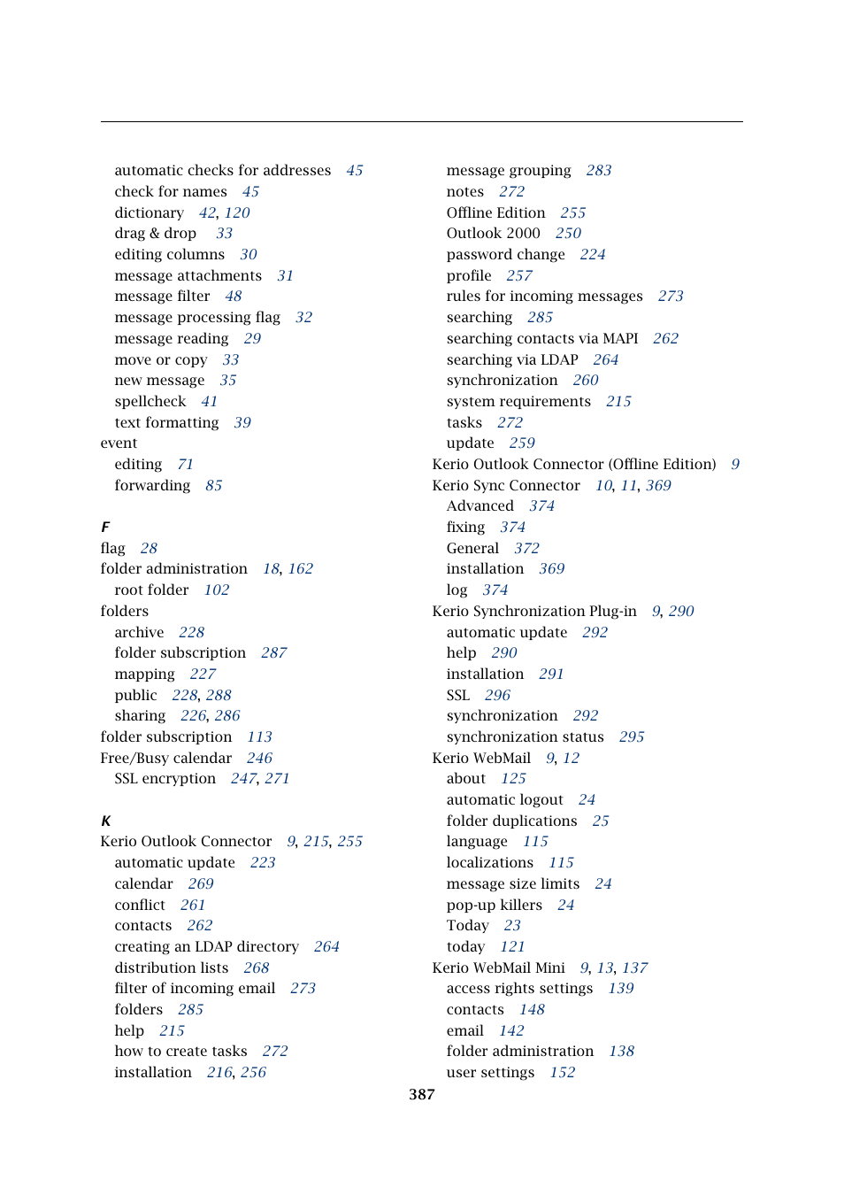 Kerio Tech Version 6.5.2 User Manual | Page 387 / 390