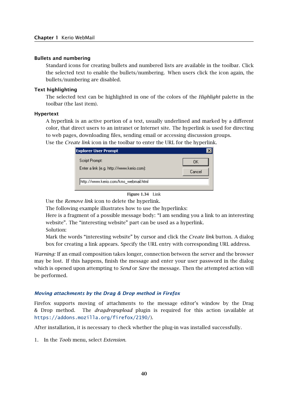 Kerio Tech Version 6.5.2 User Manual | Page 40 / 390