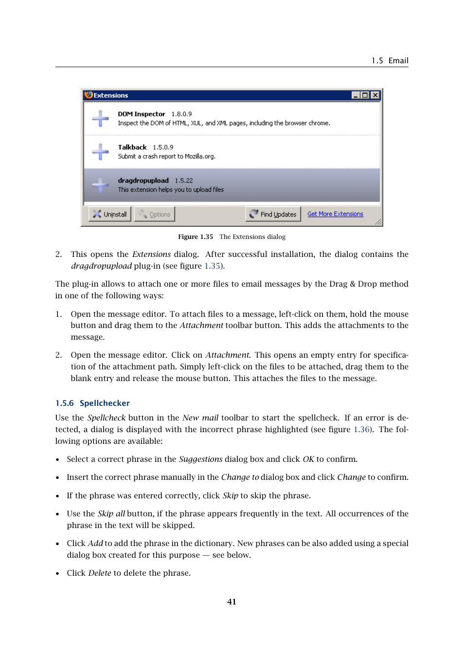 Spellchecker | Kerio Tech Version 6.5.2 User Manual | Page 41 / 390