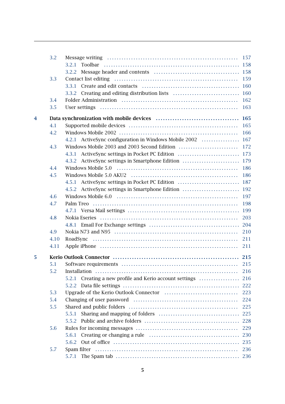 Kerio Tech Version 6.5.2 User Manual | Page 5 / 390