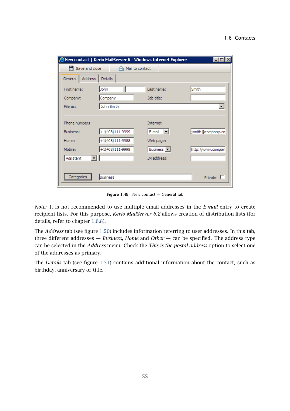 Kerio Tech Version 6.5.2 User Manual | Page 55 / 390