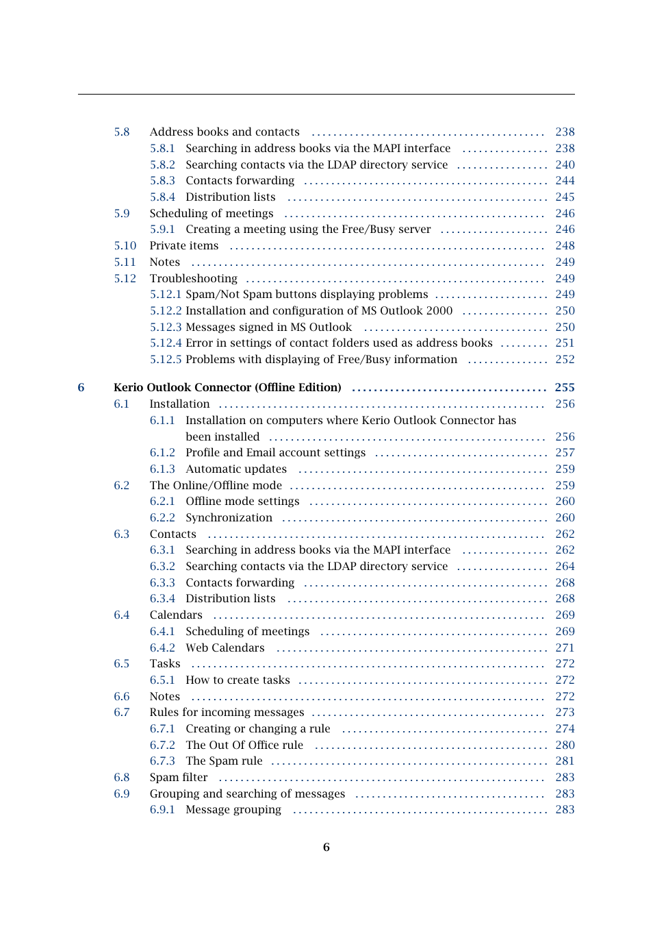 Kerio Tech Version 6.5.2 User Manual | Page 6 / 390