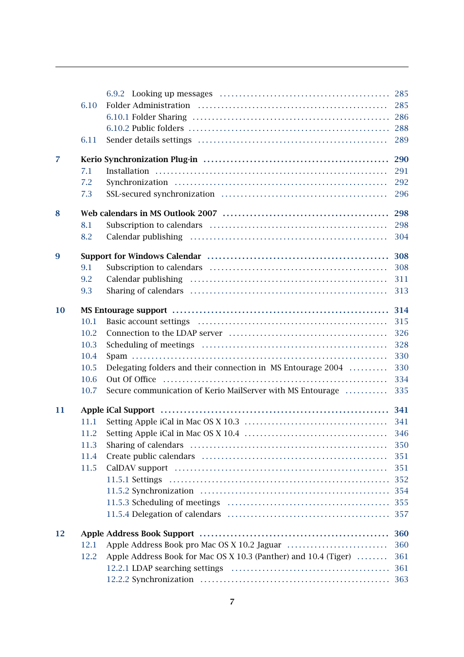 Kerio Tech Version 6.5.2 User Manual | Page 7 / 390