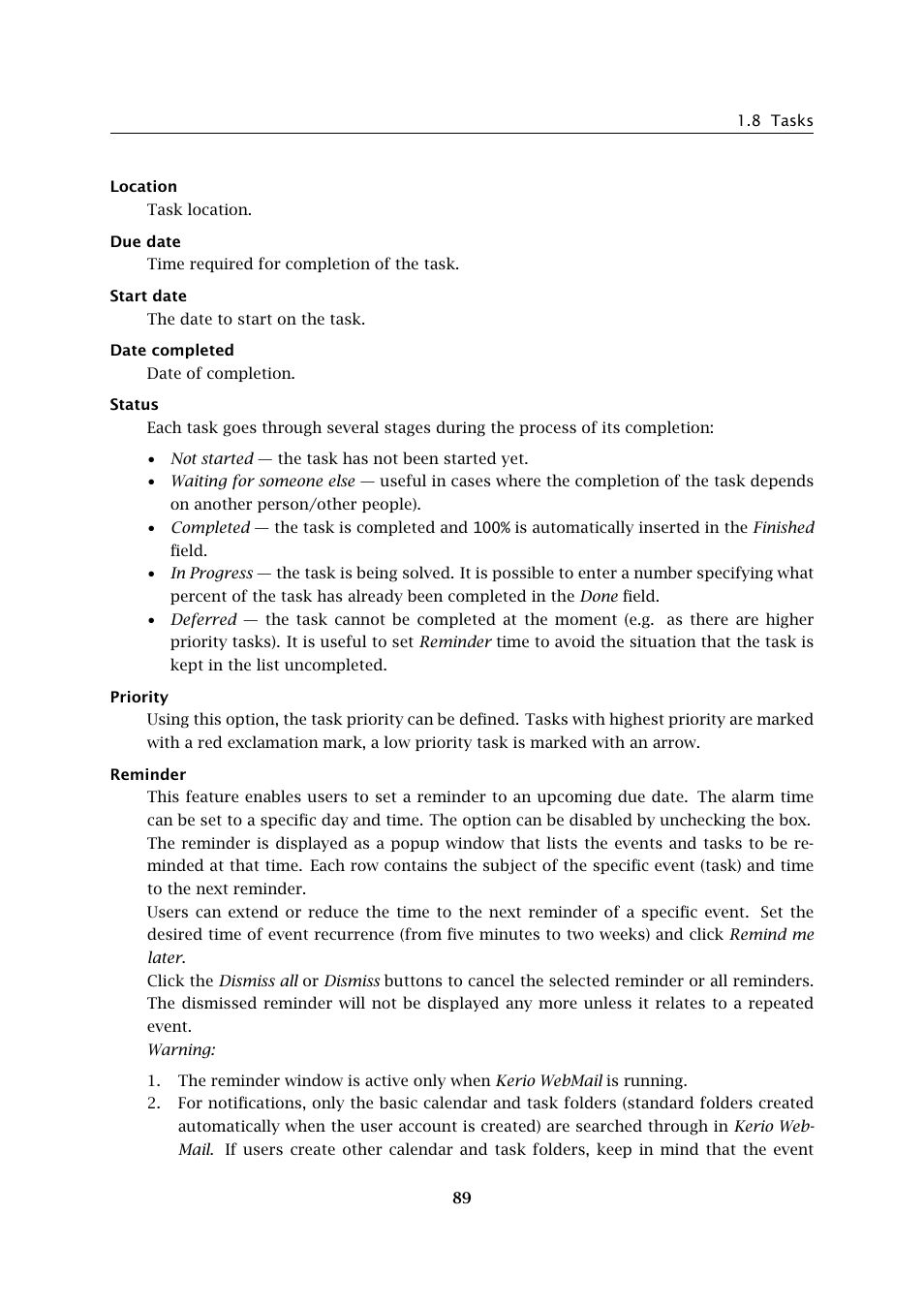 Kerio Tech Version 6.5.2 User Manual | Page 89 / 390