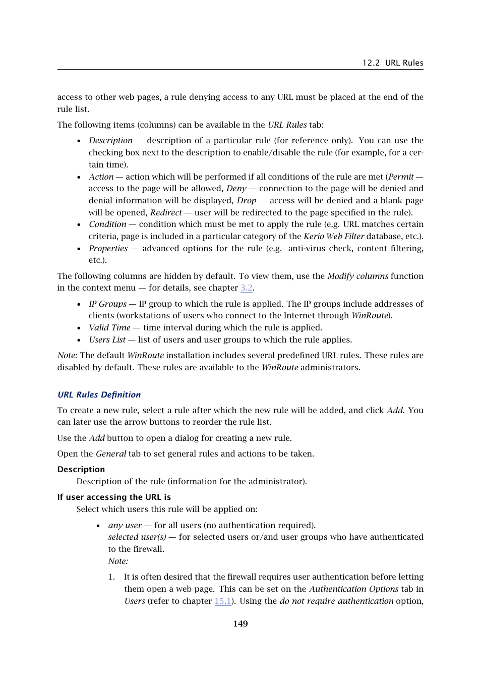 Kerio Tech KERIO WINROUTE FIREWALL 6 User Manual | Page 149 / 368