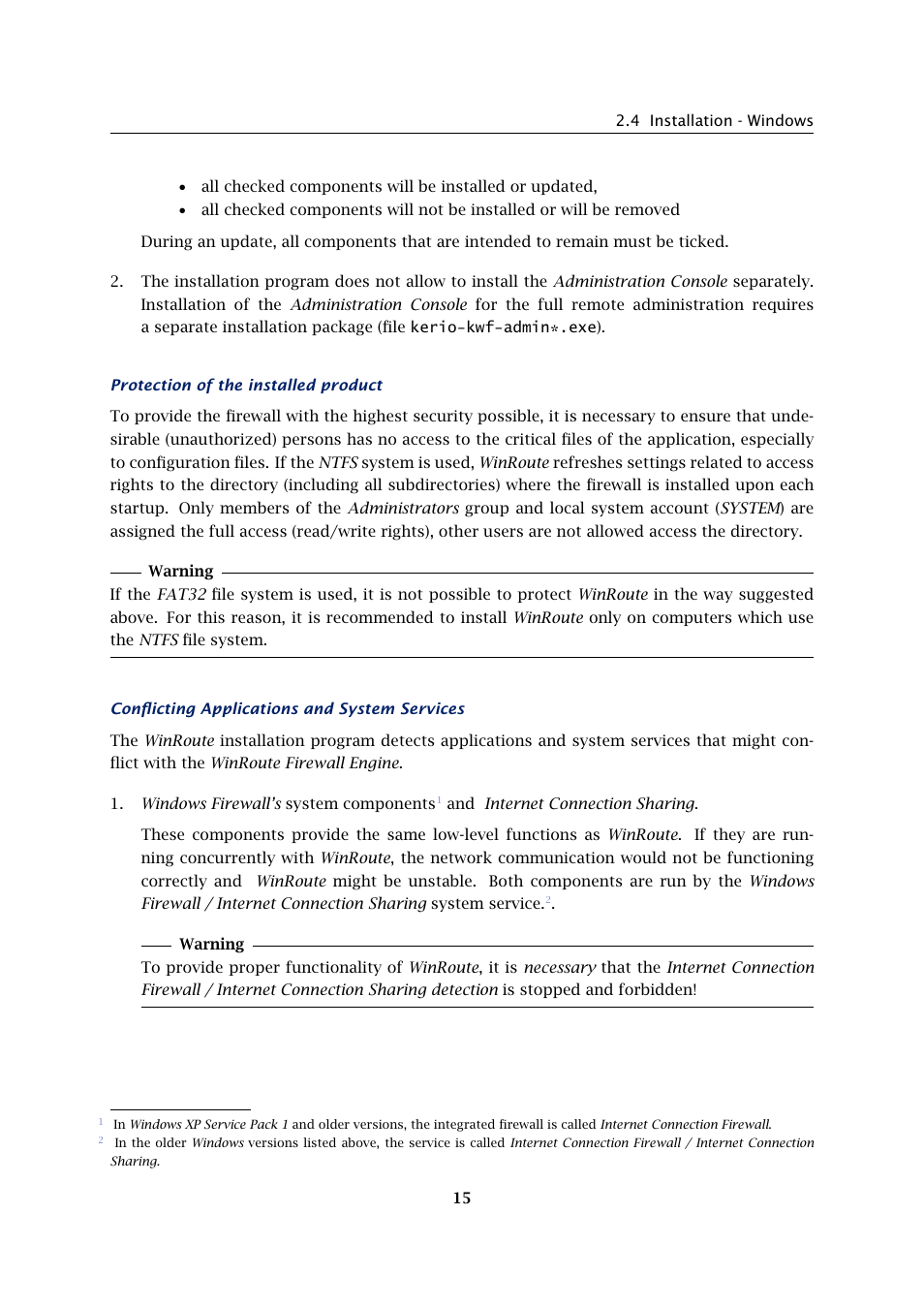 Kerio Tech KERIO WINROUTE FIREWALL 6 User Manual | Page 15 / 368
