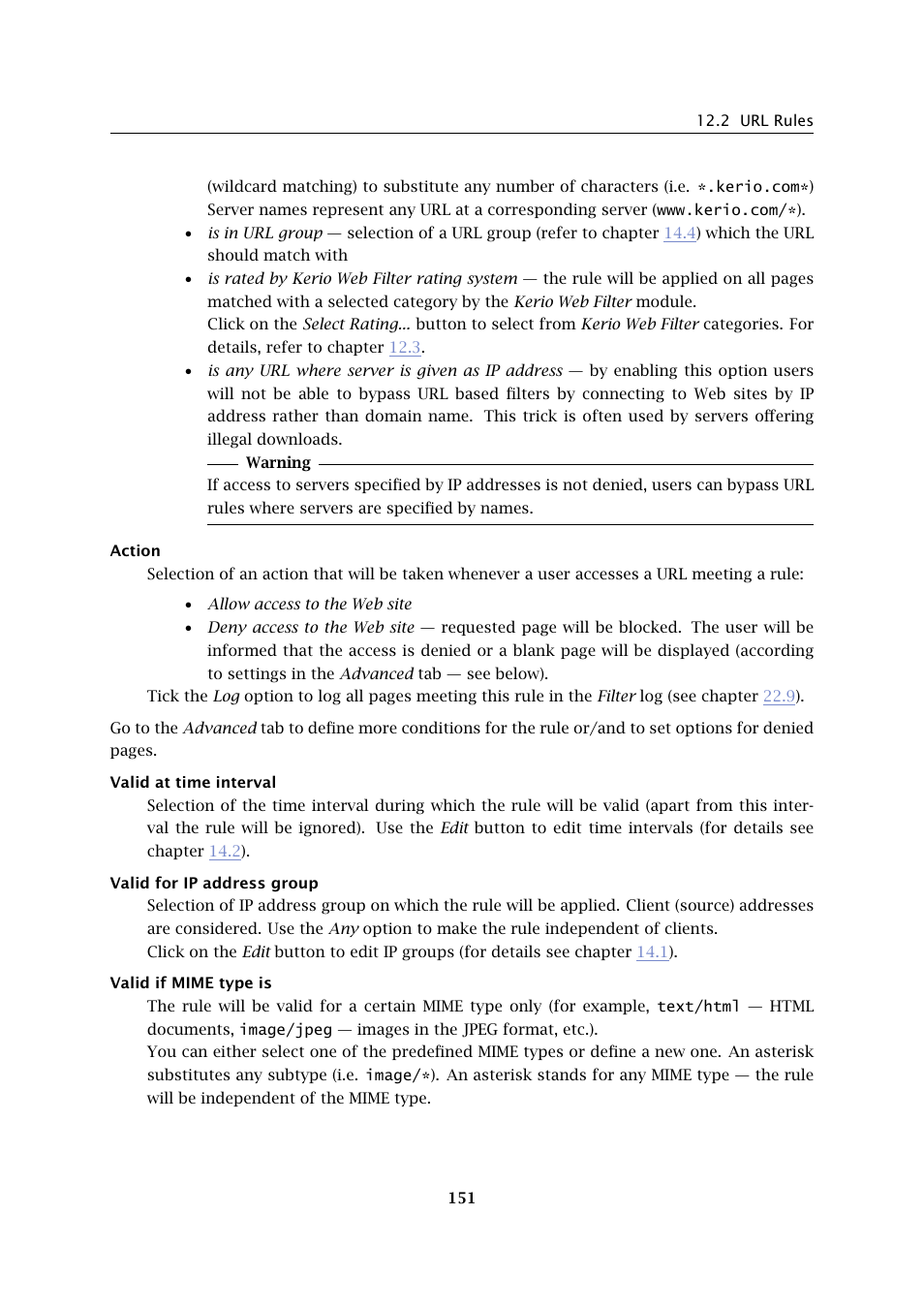 Kerio Tech KERIO WINROUTE FIREWALL 6 User Manual | Page 151 / 368