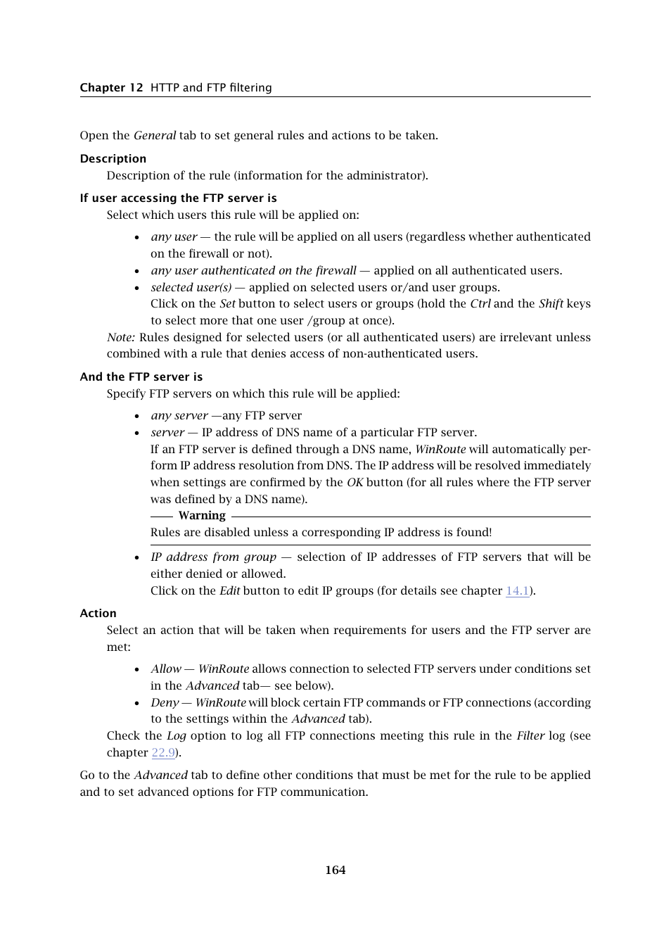Kerio Tech KERIO WINROUTE FIREWALL 6 User Manual | Page 164 / 368