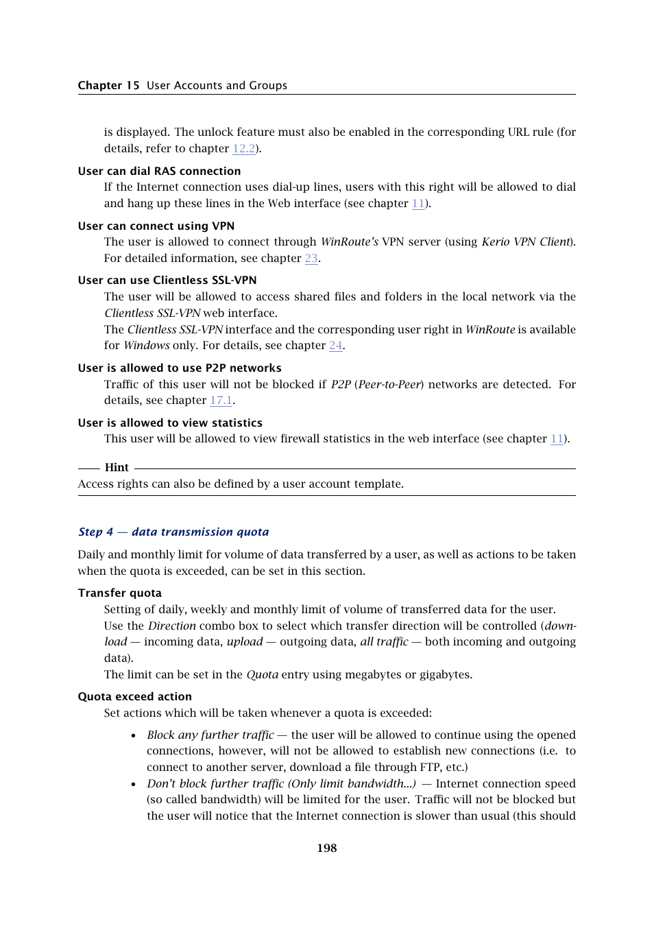 Kerio Tech KERIO WINROUTE FIREWALL 6 User Manual | Page 198 / 368