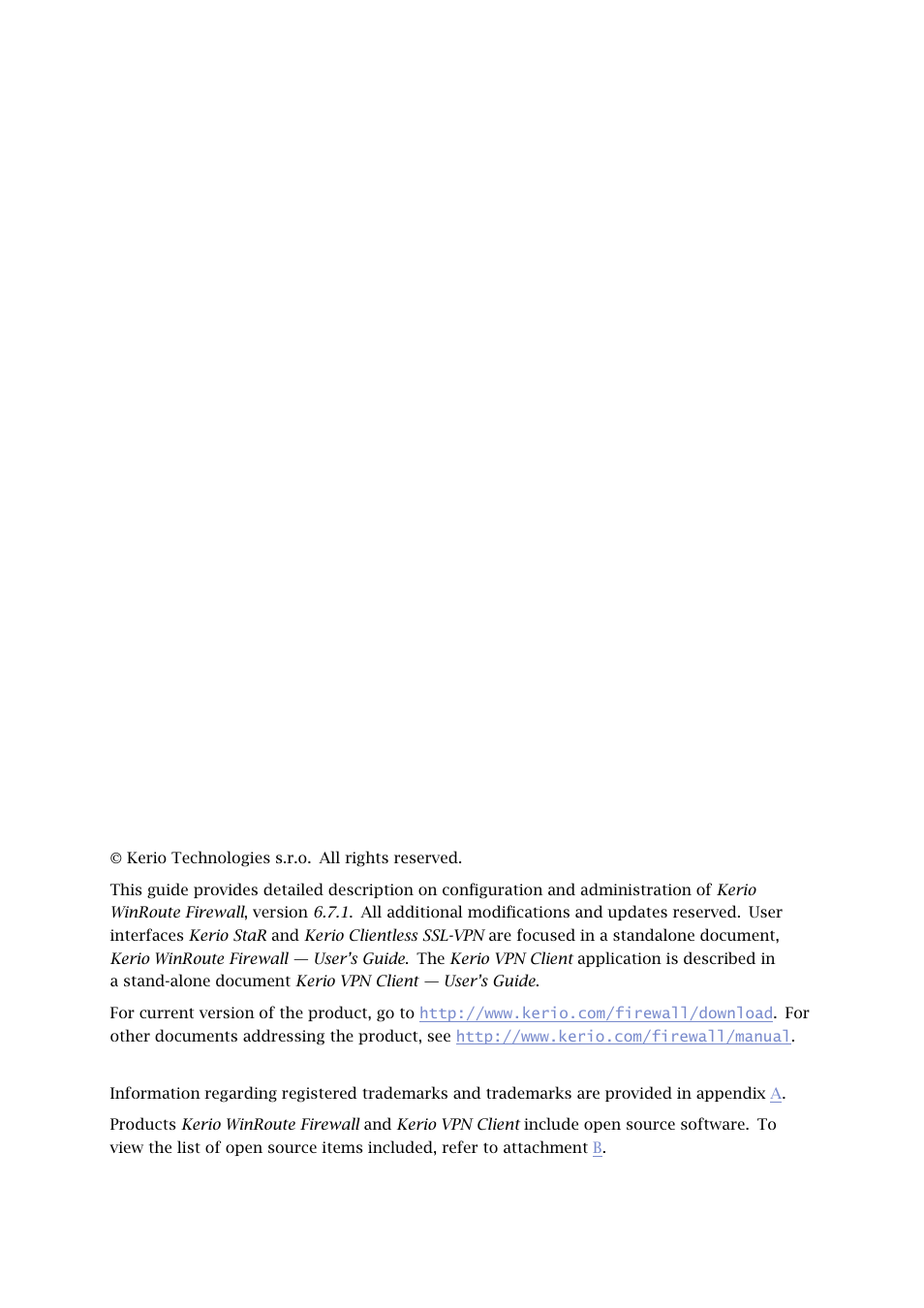 Kerio Tech KERIO WINROUTE FIREWALL 6 User Manual | Page 2 / 368