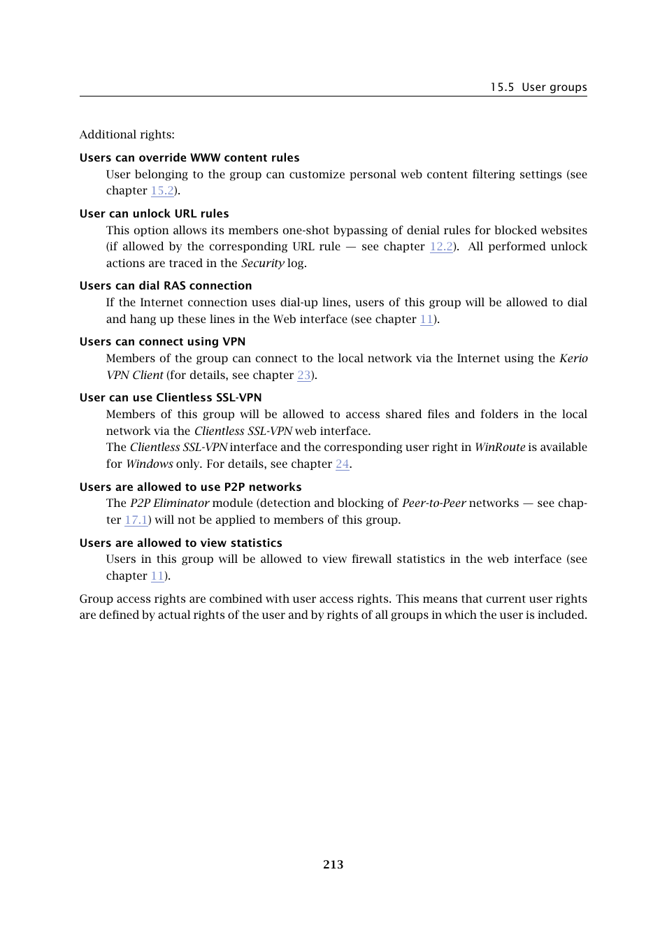 Kerio Tech KERIO WINROUTE FIREWALL 6 User Manual | Page 213 / 368