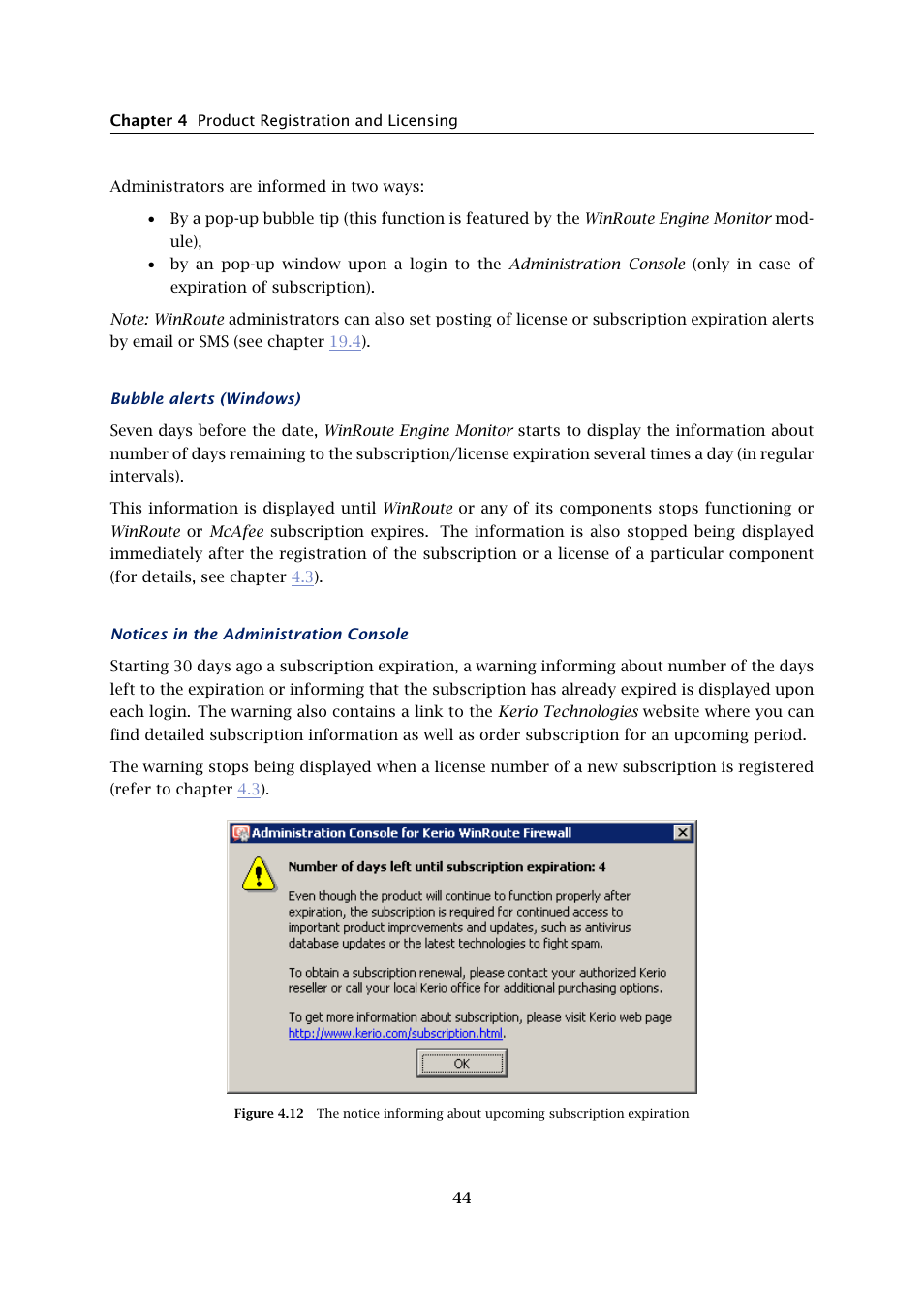 Kerio Tech KERIO WINROUTE FIREWALL 6 User Manual | Page 44 / 368