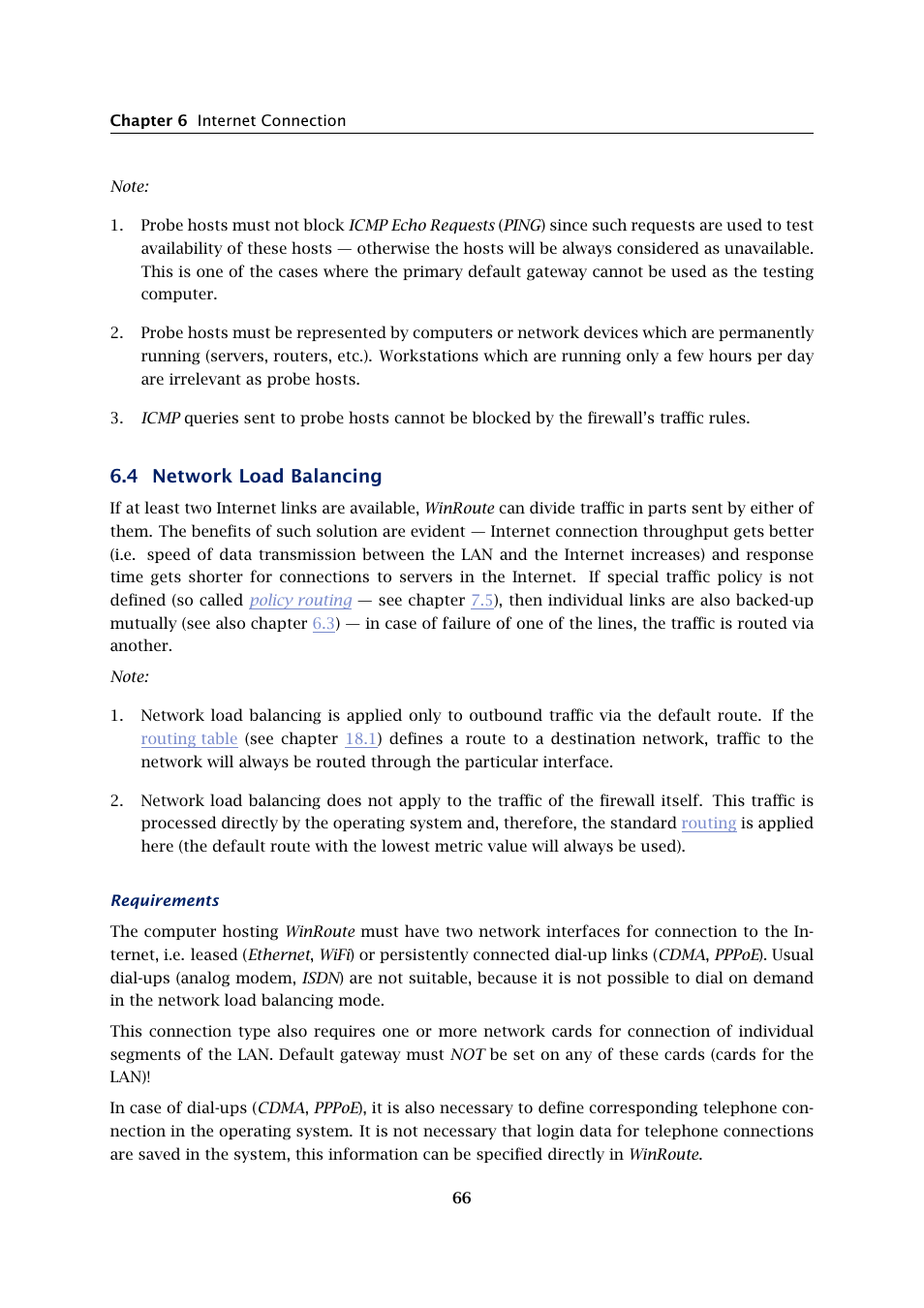 Network load balancing, 4 network load balancing | Kerio Tech KERIO WINROUTE FIREWALL 6 User Manual | Page 66 / 368