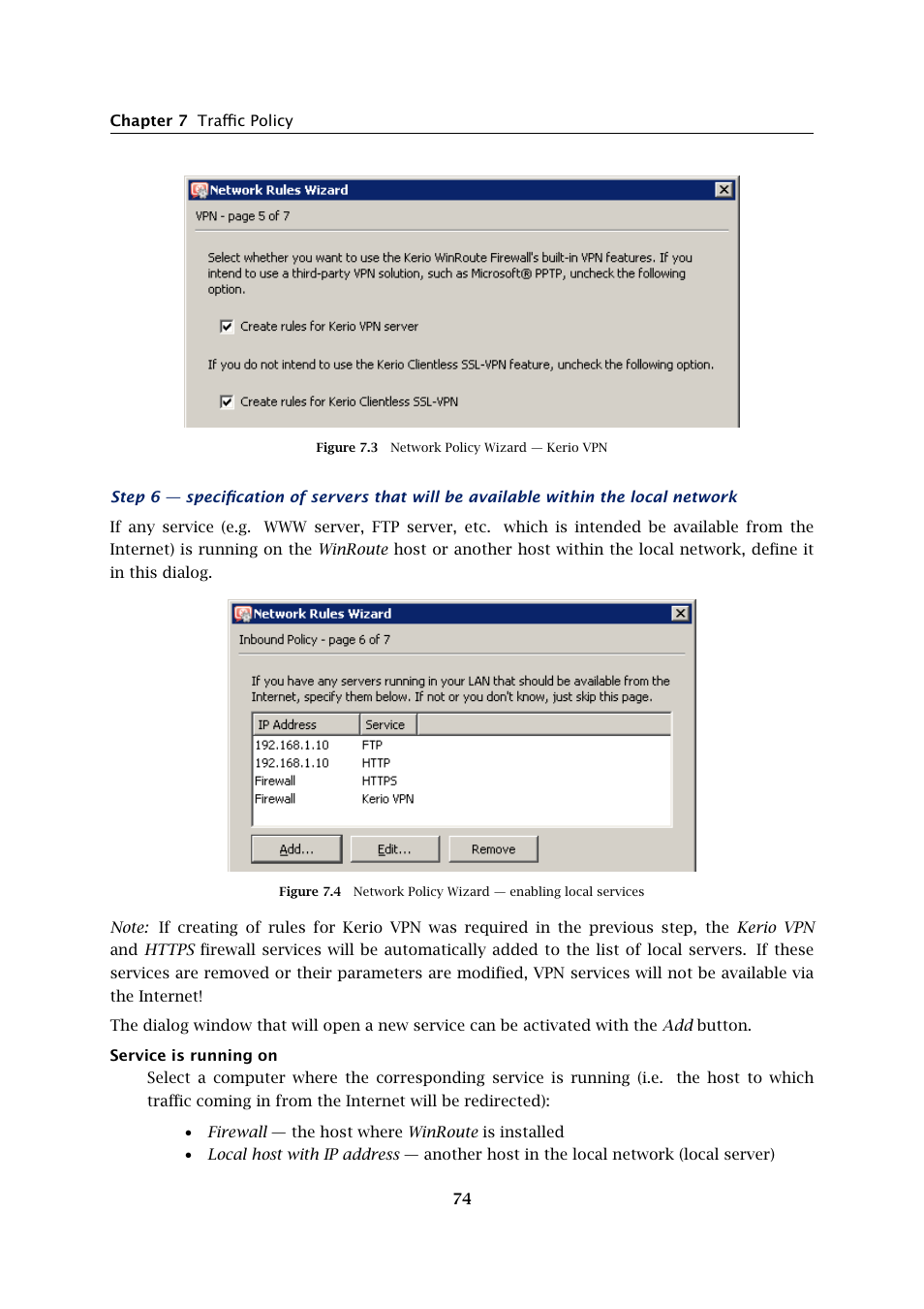 Kerio Tech KERIO WINROUTE FIREWALL 6 User Manual | Page 74 / 368