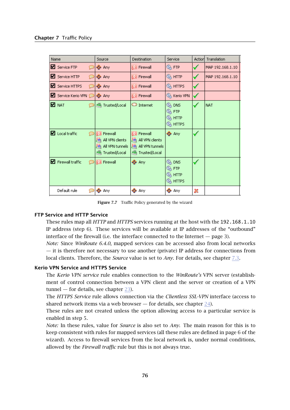 Kerio Tech KERIO WINROUTE FIREWALL 6 User Manual | Page 76 / 368