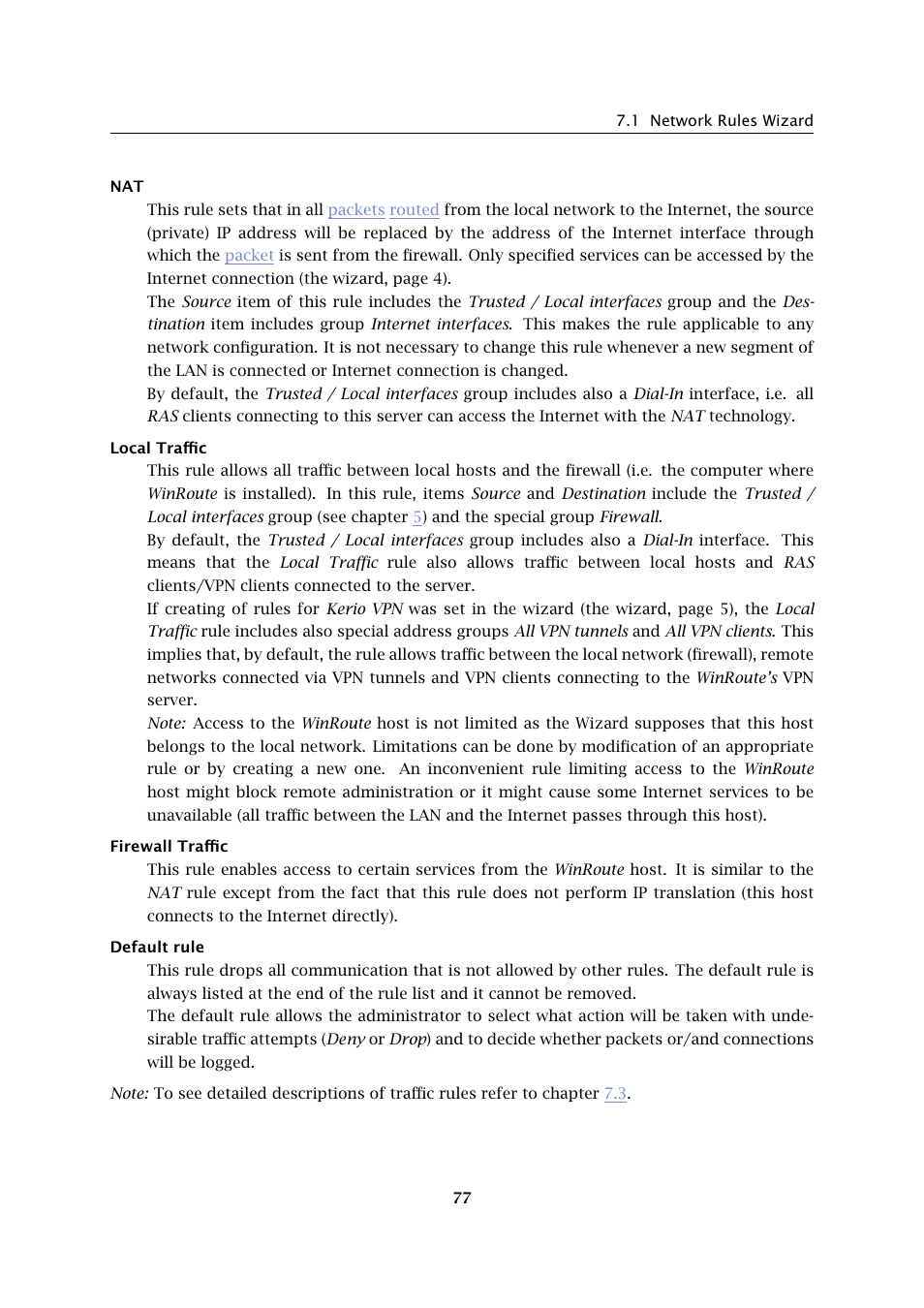 Kerio Tech KERIO WINROUTE FIREWALL 6 User Manual | Page 77 / 368
