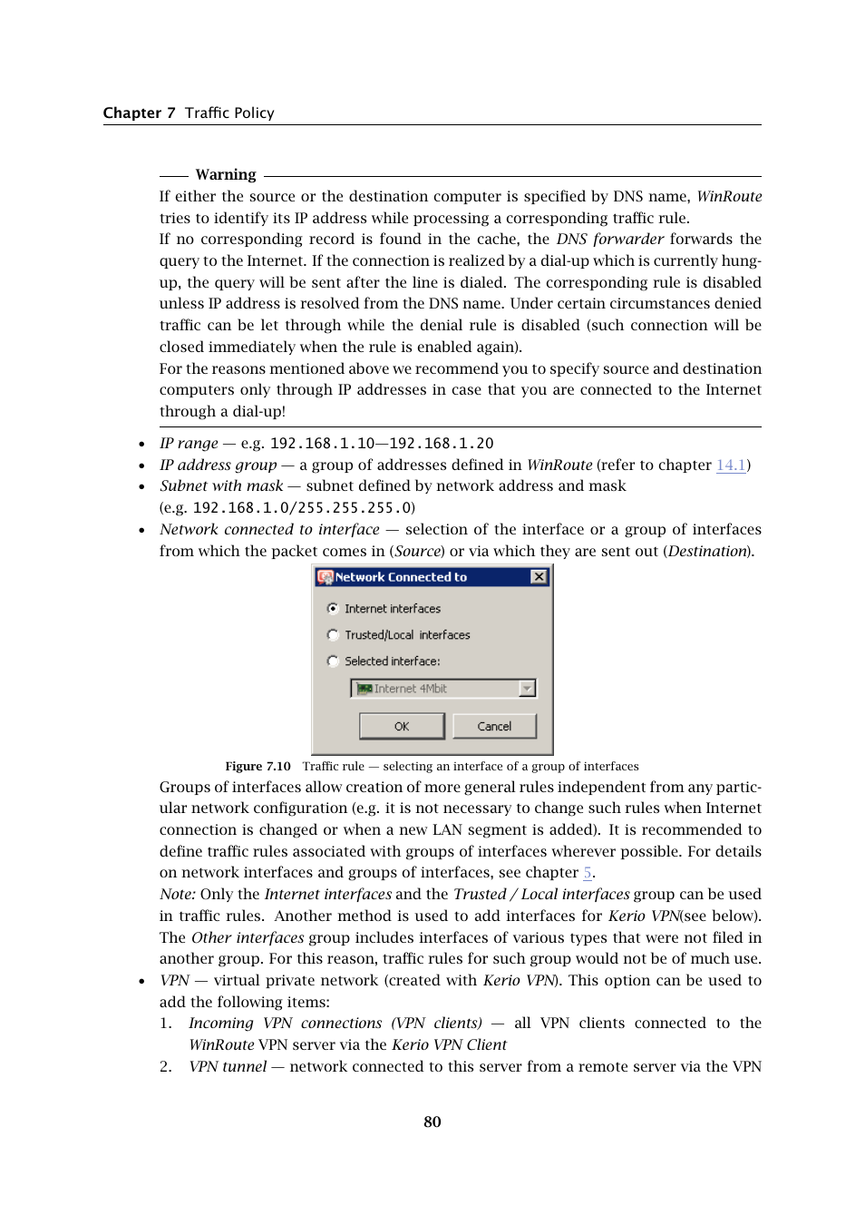 Kerio Tech KERIO WINROUTE FIREWALL 6 User Manual | Page 80 / 368