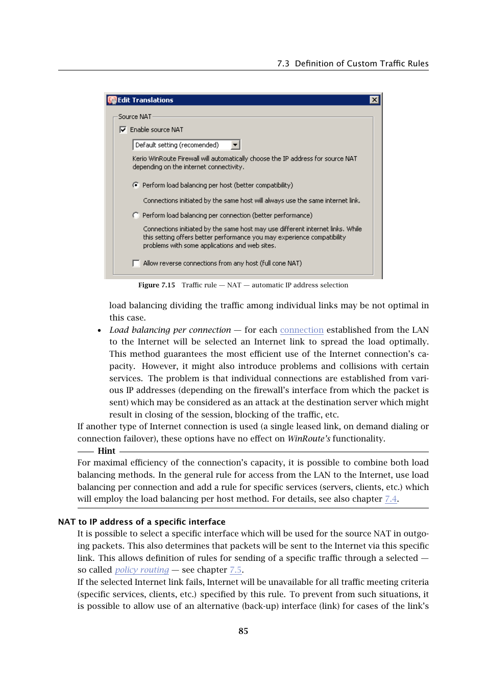 Kerio Tech KERIO WINROUTE FIREWALL 6 User Manual | Page 85 / 368