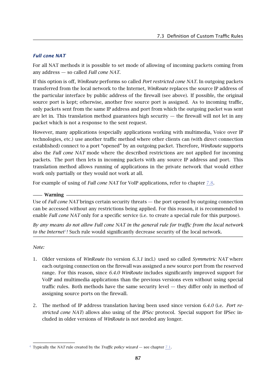 Kerio Tech KERIO WINROUTE FIREWALL 6 User Manual | Page 87 / 368