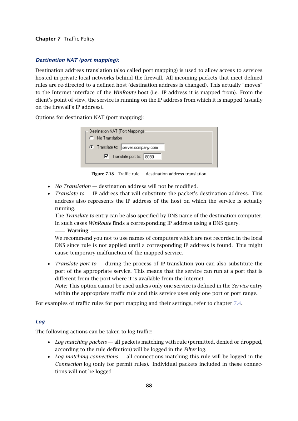 Kerio Tech KERIO WINROUTE FIREWALL 6 User Manual | Page 88 / 368