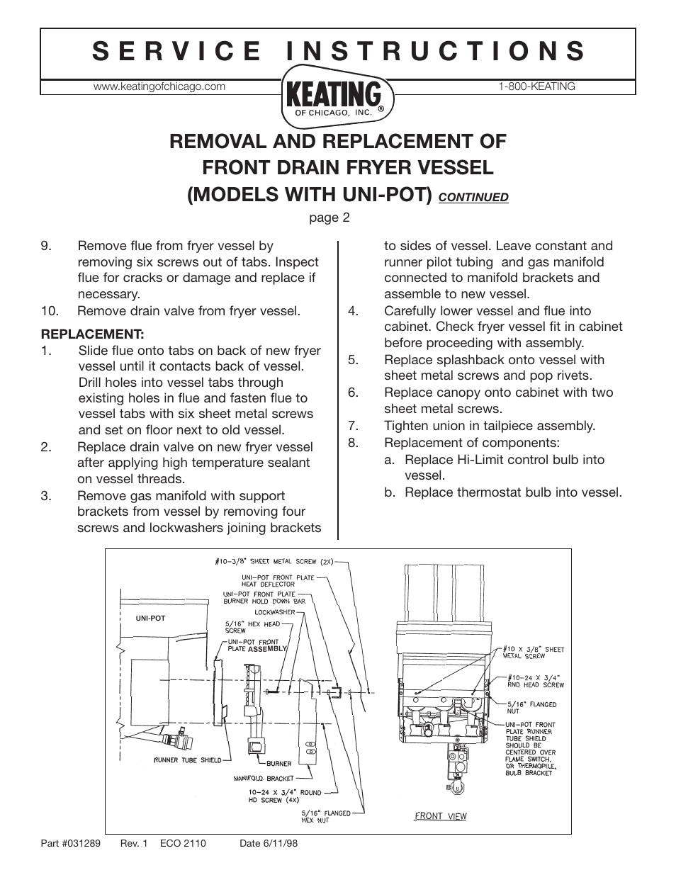 Keating Of Chicago CMG User Manual | Page 2 / 3
