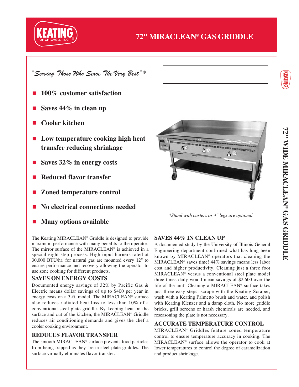 Keating Of Chicago Miraclean 72 User Manual | 2 pages