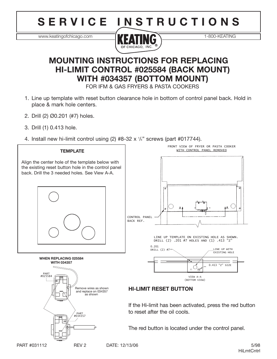 Keating Of Chicago Instant Recovery 034357 User Manual | Page 2 / 2