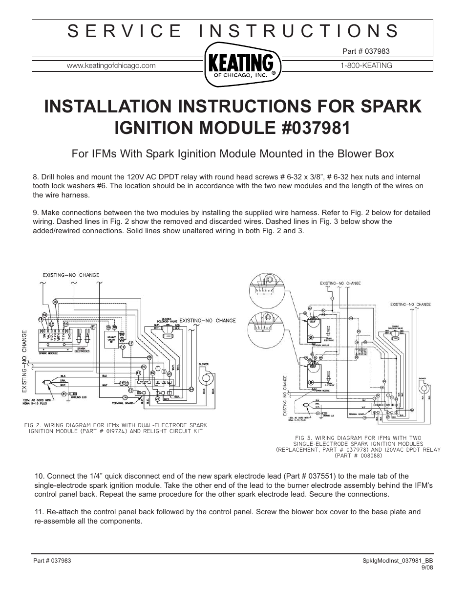 Keating Of Chicago Ignition Module 037981 User Manual | Page 3 / 3