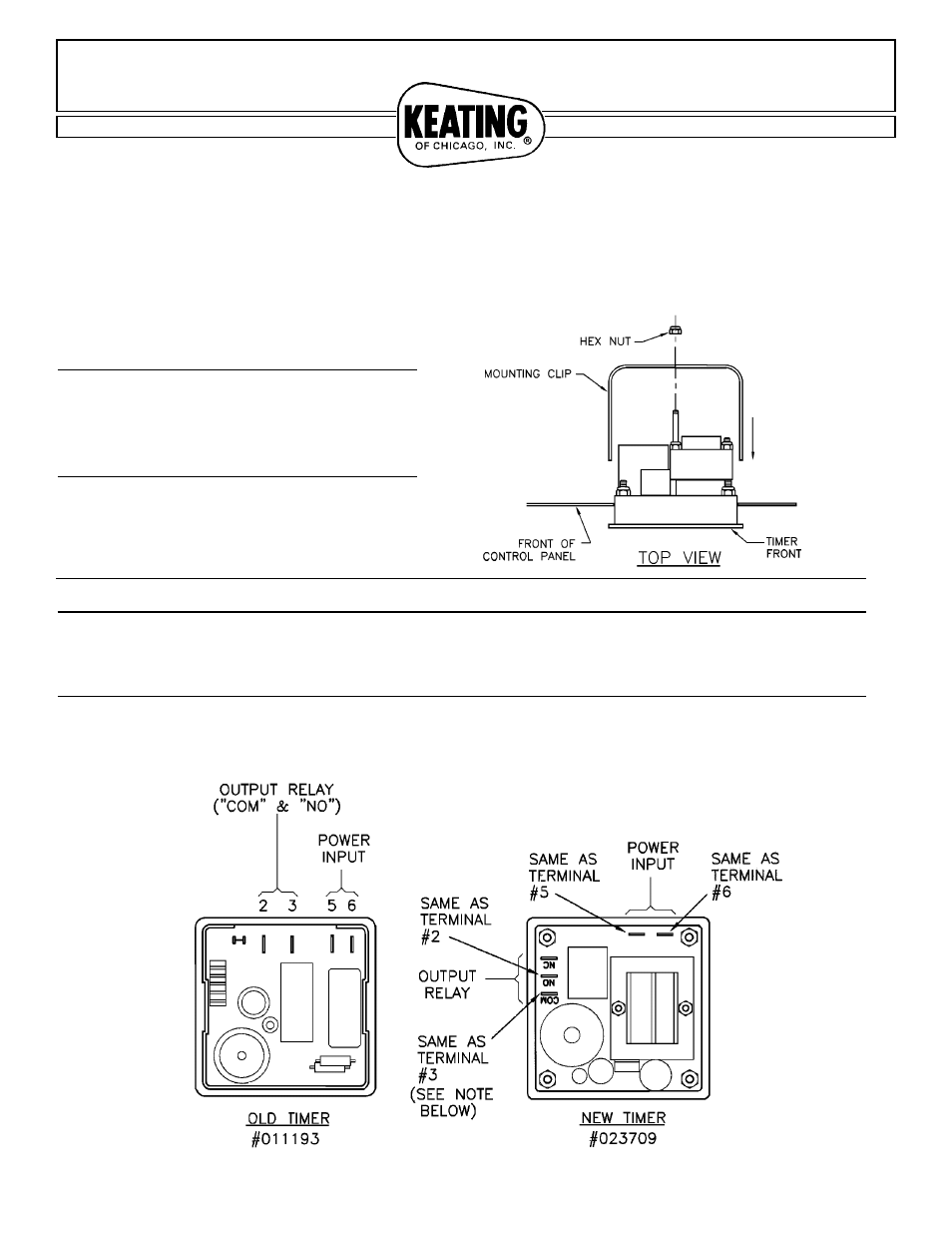Keating Of Chicago Electronic Timer User Manual | 1 page
