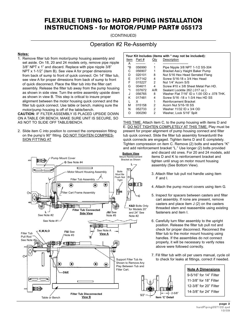 Operation #2 re-assembly | Keating Of Chicago Flexible Tubing to Hard Piping 055173 User Manual | Page 2 / 2