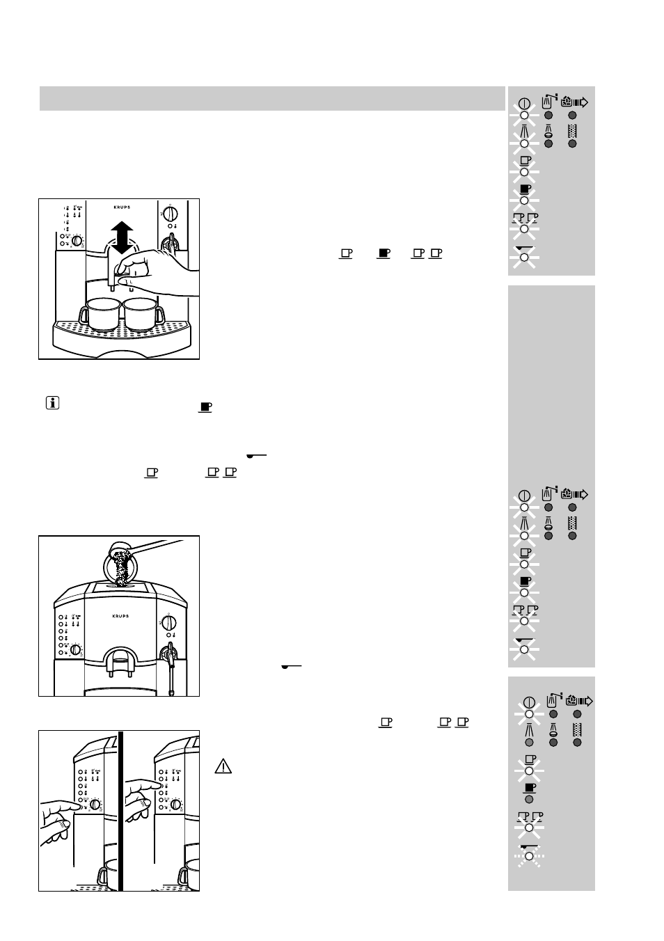Preparation of espresso and coffee | Krups Orchestro 889 User Manual | Page 14 / 69