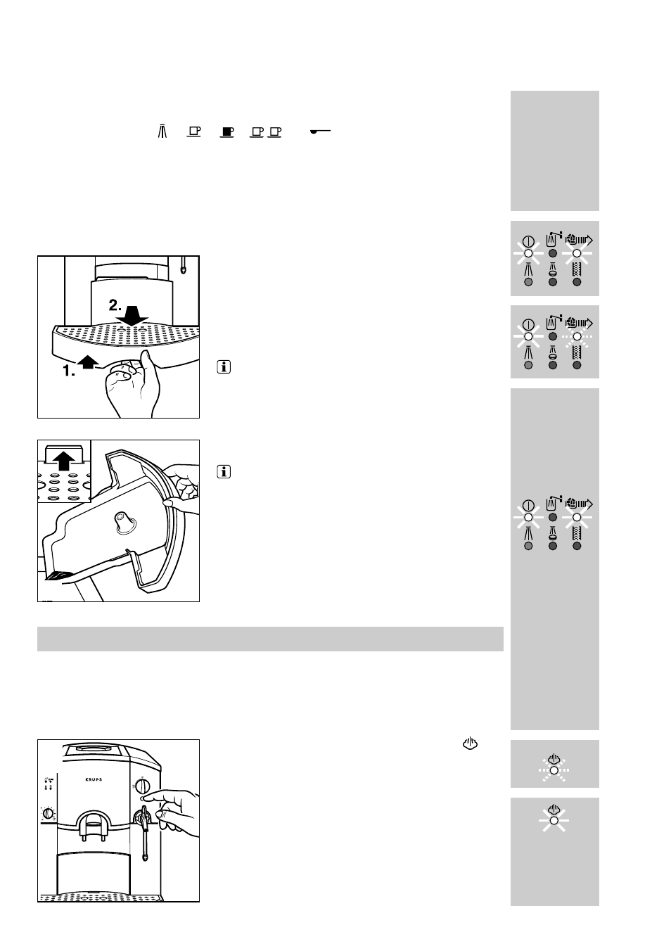 Préparation de la vapeur | Krups Orchestro 889 User Manual | Page 38 / 69