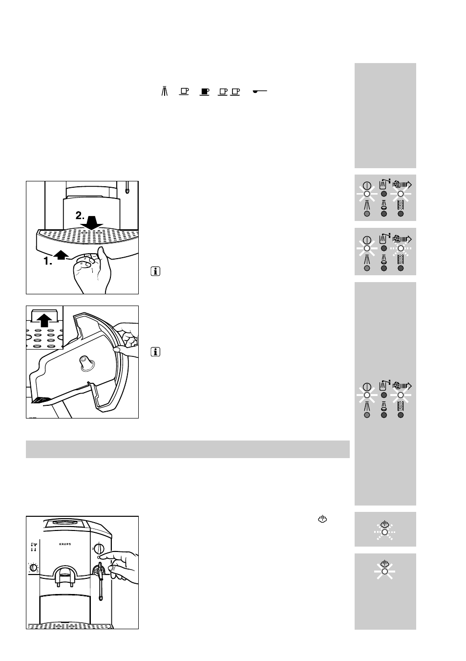 Preparación del vapor | Krups Orchestro 889 User Manual | Page 58 / 69